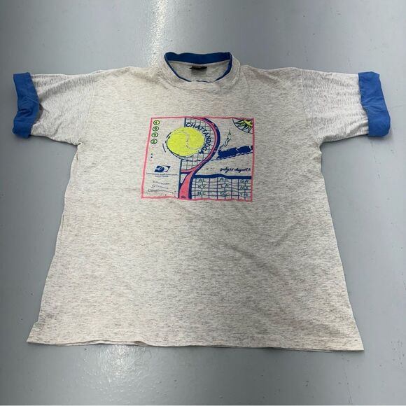 Other - Tennis Association Vintage Ringer Tee Shirt 90’s